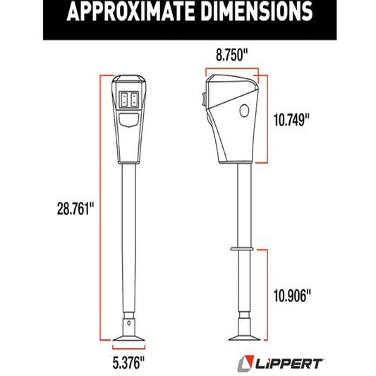 Lippert Power Tongue Jack 3500 lb lippertdim