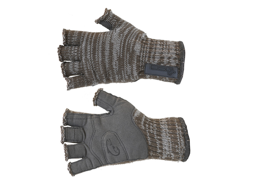DSG Merino Wool Fingerless Gloves Tan/Grey