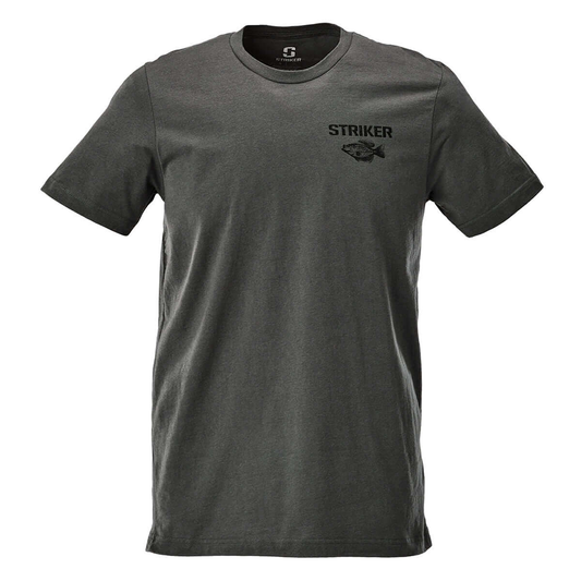 Striker Crappie Lager Tee - Charcoal