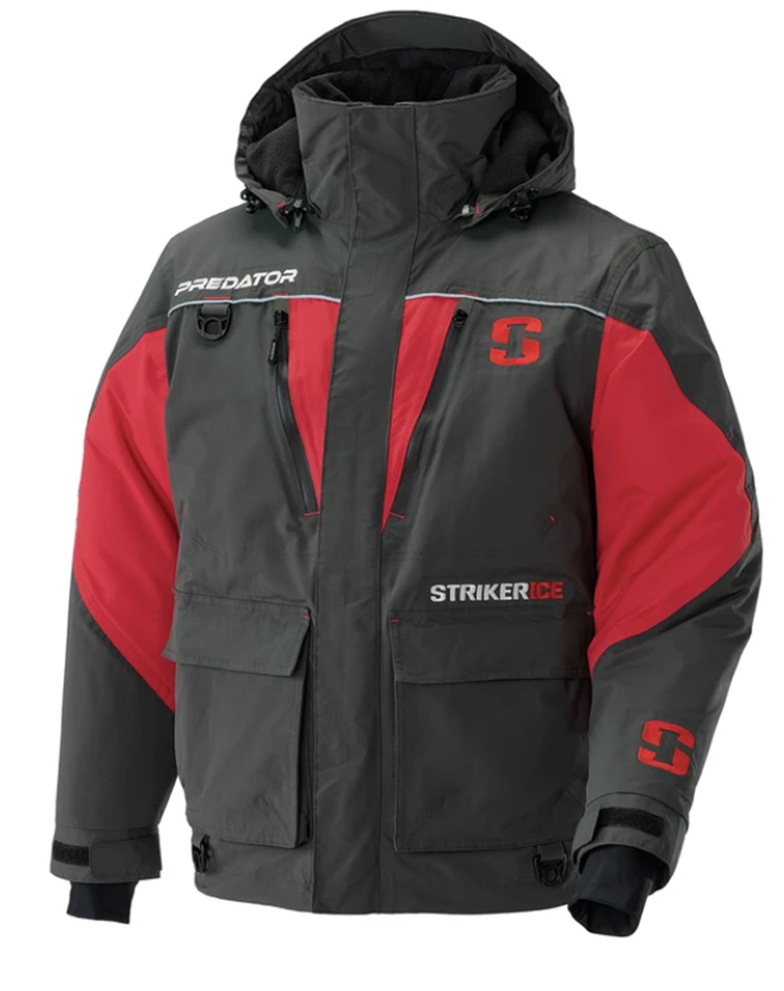 Striker Ice Predator Jacket Charcoal Red – Up North Sports