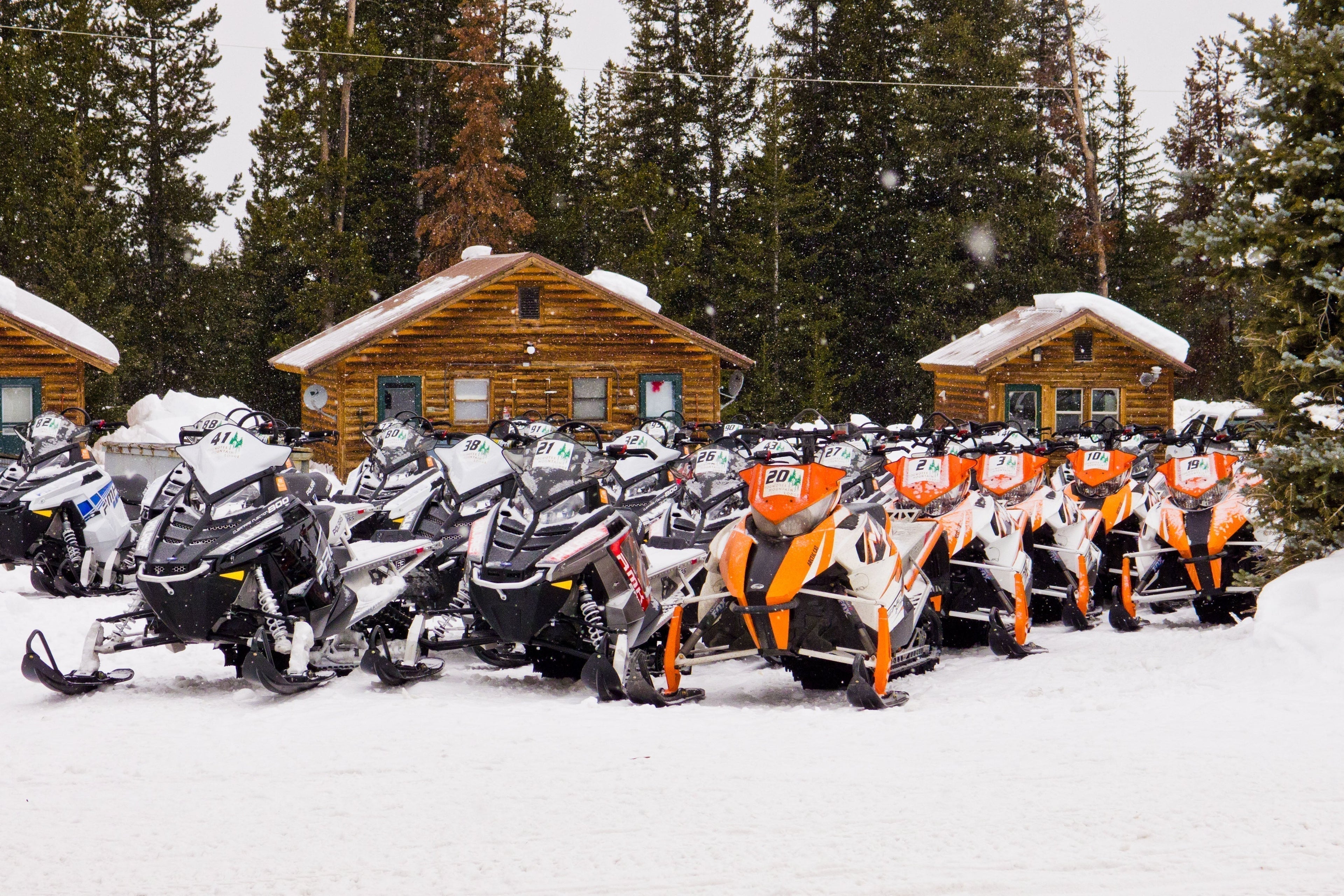 Snowmobiling at Togwotee