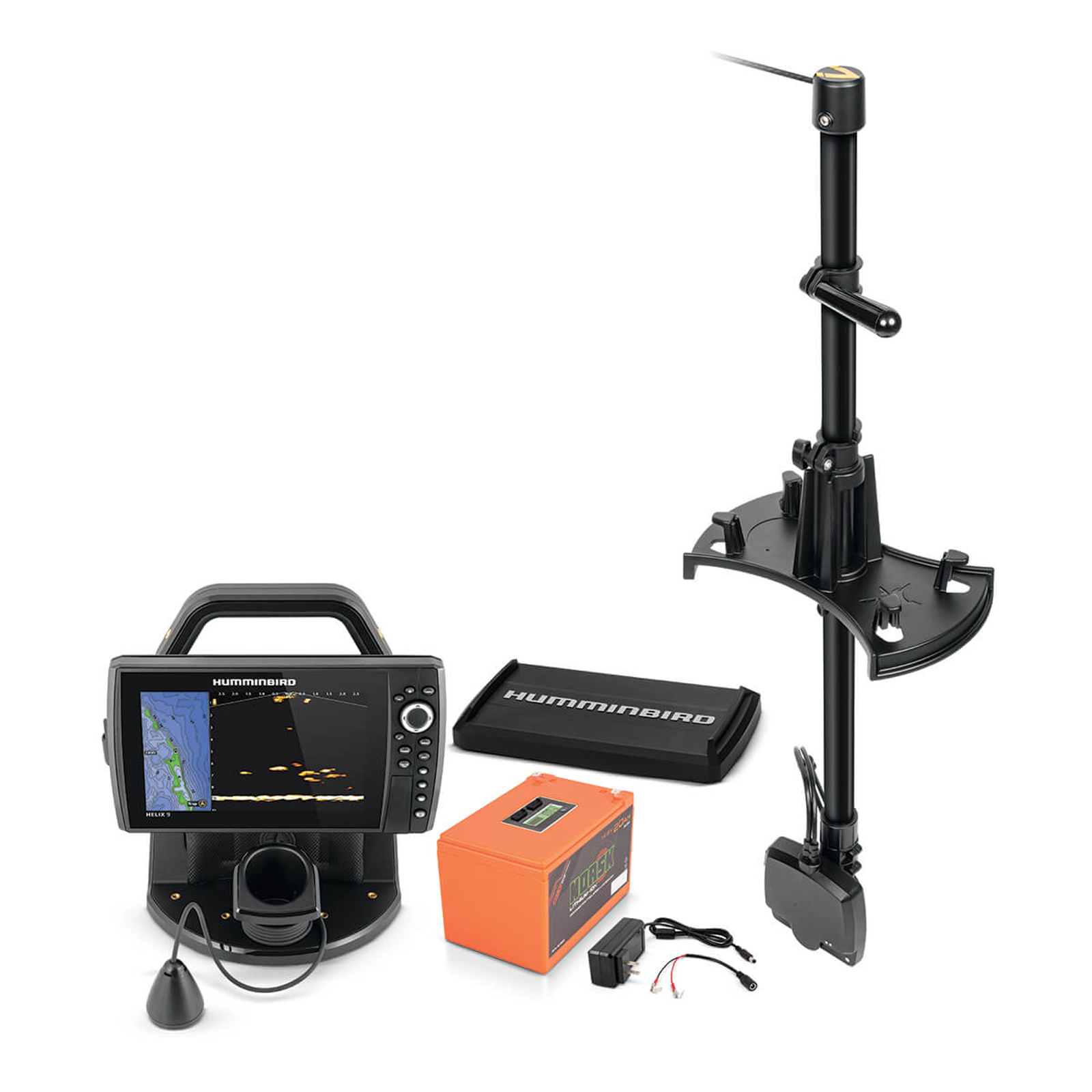 Humminbird Ice Helix 9 MSI + GPS Mega Live Bundle – Up North Sports