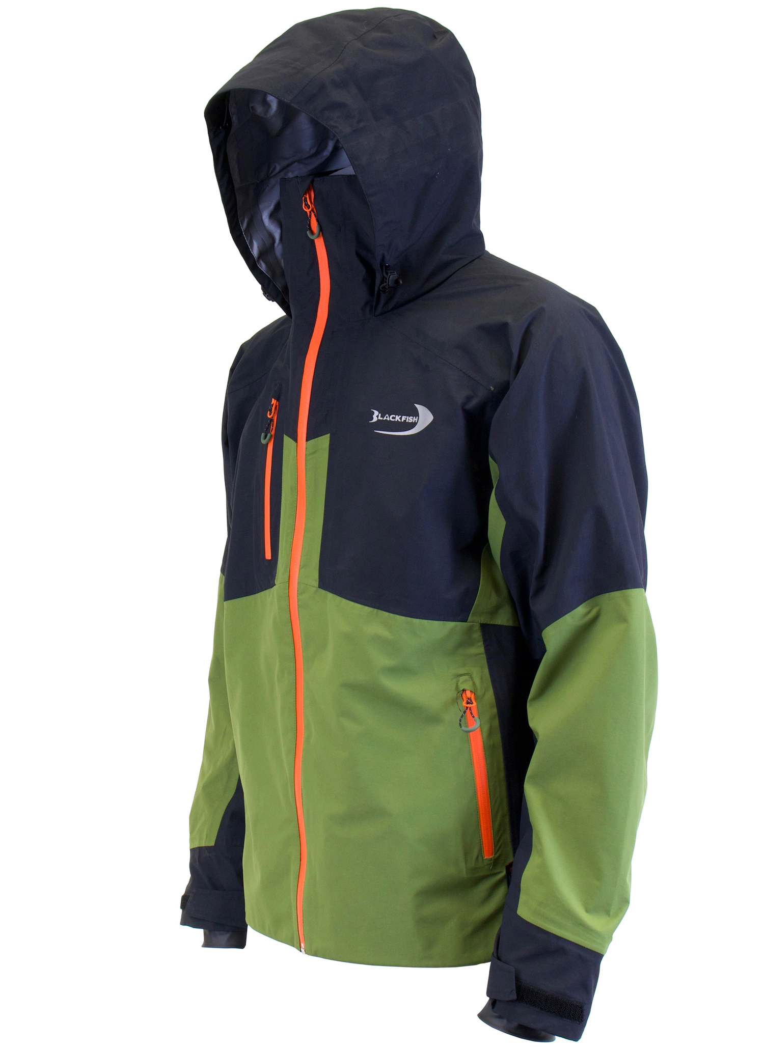 BlackFish Aspire Rain Jacket - Olive / Black / Orange
