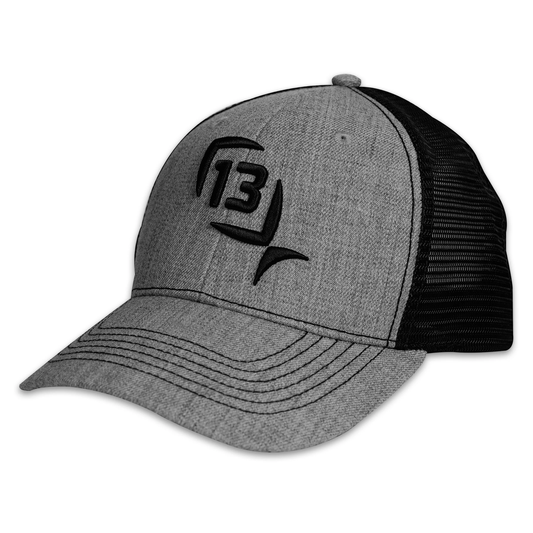 13 Fishing Grey Matter Trucker Hat