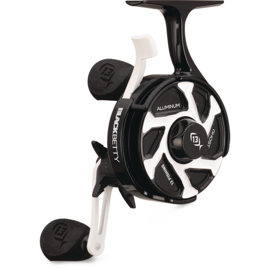 13 Fishing - Freefall Ghost Aluminum Ice Reel Right