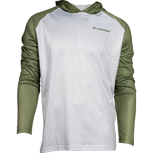 BlackFish Guide UPF Hoodie - Pennant Grasshopper