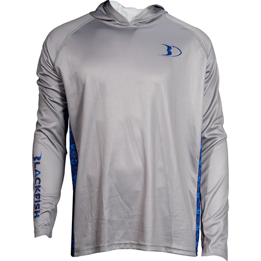 BlackFish Guide UPF Hoodie - Control Grey/Blue