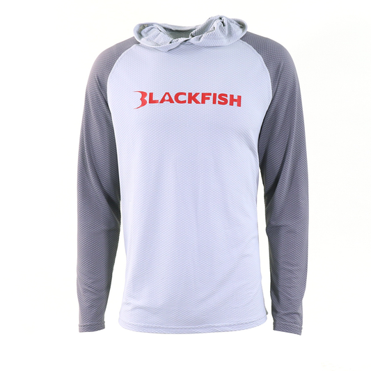 BlackFish CoolCharge UPF Angler Sun Hoodie - Grey Storm