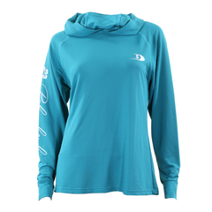 BlackFish Women's CoolCharge Angler UPF Sun Hoodie - Teal