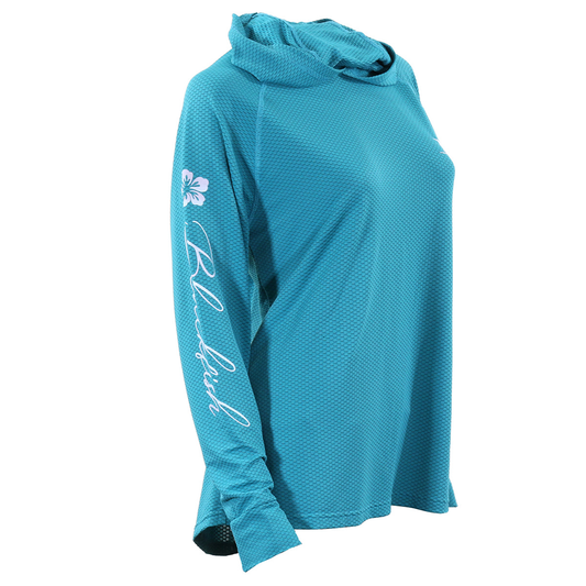 BlackFish Women's CoolCharge Angler UPF Sun Hoodie - Teal