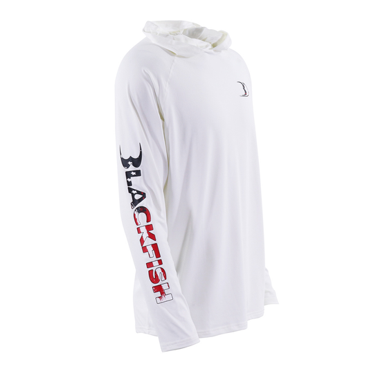 BlackFish Swift UPF Sun Hoodie - USA White