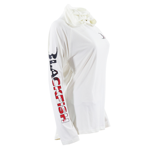 BlackFish Women's Swift UPF Sun Hoodie - USA White