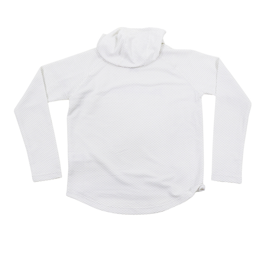 BlackFish Youth CoolCharge Angler UPF Sun Hoodie - White