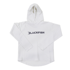 BlackFish Youth CoolCharge Angler UPF Sun Hoodie - White