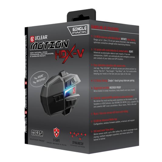 UCLEAR Motion HDX-V Single Kit Helmet Audio