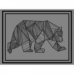[Color:::Black / Grey] Kuma Bear Outdoor Mat - 12' x 9'