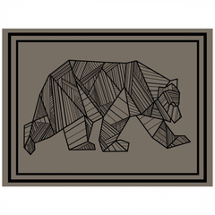 [Color:::Black - Khaki] Kuma Bear Outdoor Mat - 12' x 9'
