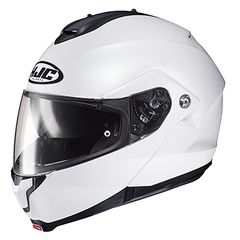 [Color:::SF Pearl White] HJC C91 Solid and Semi-Flat Modular Helmet
