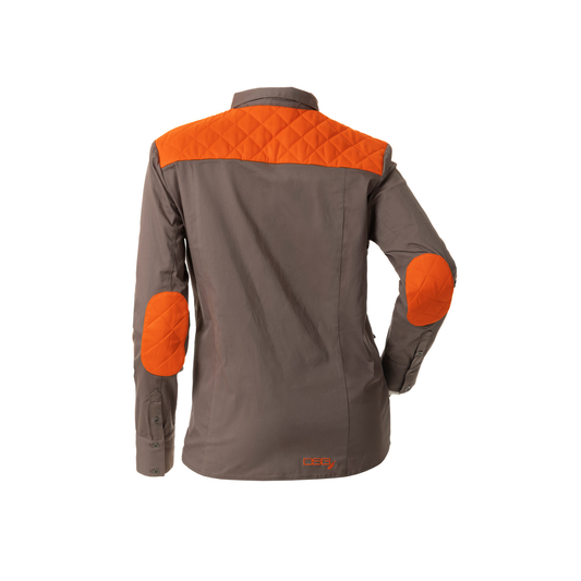 DSG Women's Upland Button Down Blaze Orange/Stone