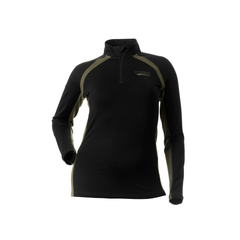 DSG Women's D-Tech 1/4 Zip Base Layer Shirt 2.0 Black-Olive