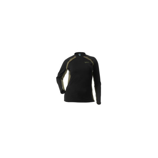 DSG Women's D-Tech Crewneck Base Layer Shirt Black-Olive