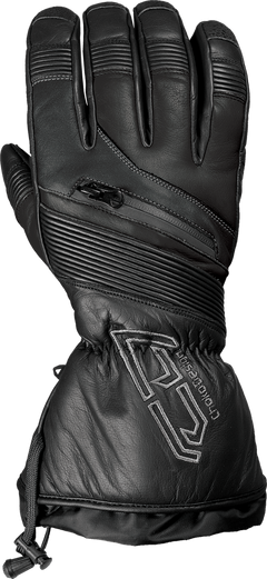 [Color:::Black] Choko Ultra Leather Snowmobile Gloves w/ Fixed Liners