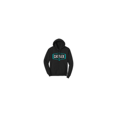 [Color:::Black-White-Turquoise] Castle X Women's Big Rig Hoodie