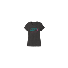 [Color:::Heather Gray-Turquoise-Pink] Castle X Women's Stride T-Shirt