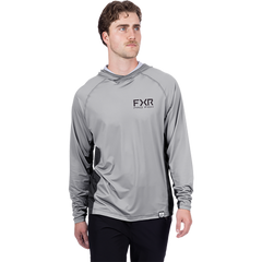 [Color:::Grey / Asphalt] FXR Men's Derby Air UPF Pullover Hoodie