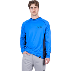 [Color:::Blue / Navy] FXR Men's Derby Air UPF Pullover Hoodie
