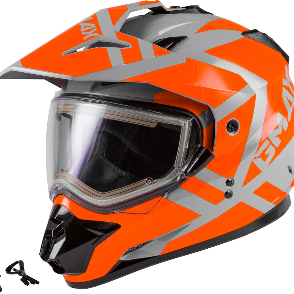 gmax gm11d dual sport motorcycle helmet Gmax GM-11S Trapper Dual Sport Helmet w/ Electric Shield – Up North Sports