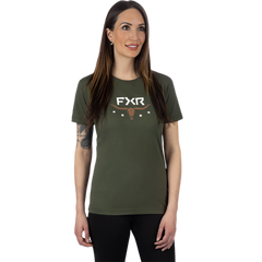 [Color:::Army/Bone] FXR Women's Antler Premium T-Shirt