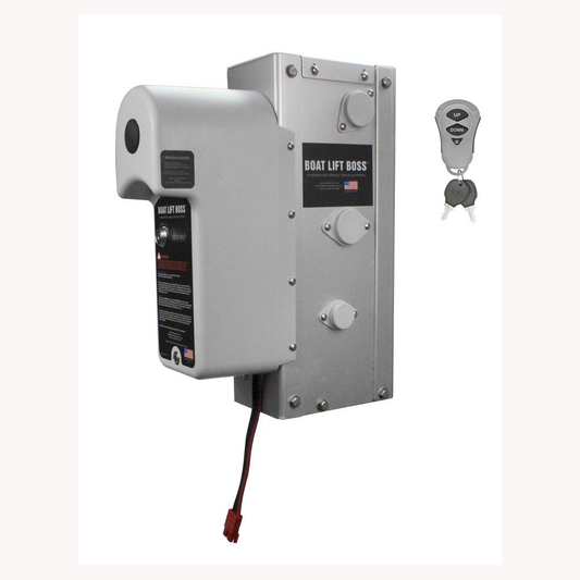 Extreme Max 3006.4586 Boat Lift Boss Integrated Winch with Remote Control Key Fob - 12/24V 5000 lbs