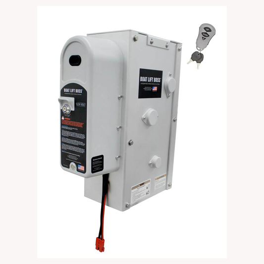 Extreme Max 3006.4662 Boat Lift Boss Integrated Winch with Remote Control Key Fob - 12/24V 7500 lbs