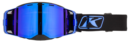 Klim Edge Goggle Focus Blue Chrome With Dark Smoke Blue Mirror Lens