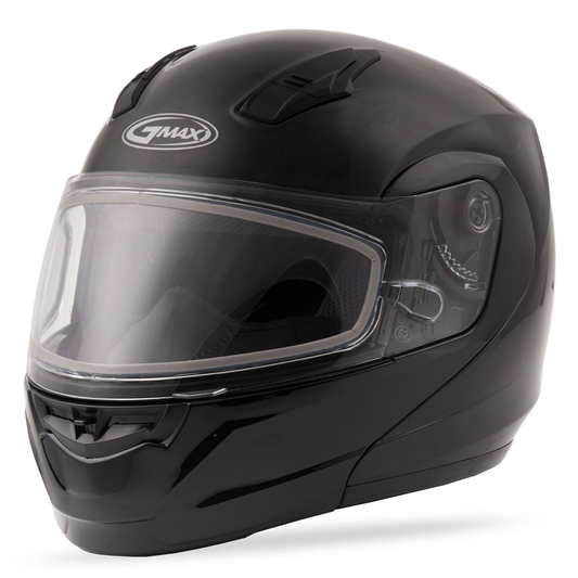  GMAX MD04S Black Modular Snow Helmet with Dual Lens Shield