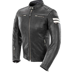 [Color:::Black-White] JOE ROCKET LADIES CLASSIC 92' LEATHER JACKET
