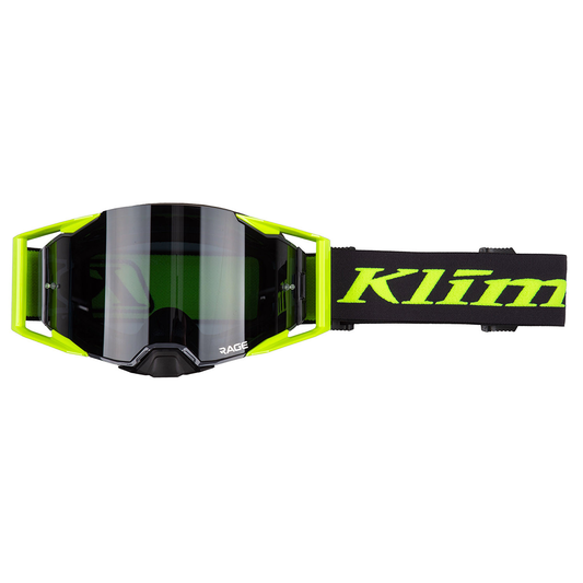 Klim Rage Off-Road  Goggle Asphalt - Hi Vis With Dark Smoke Lens