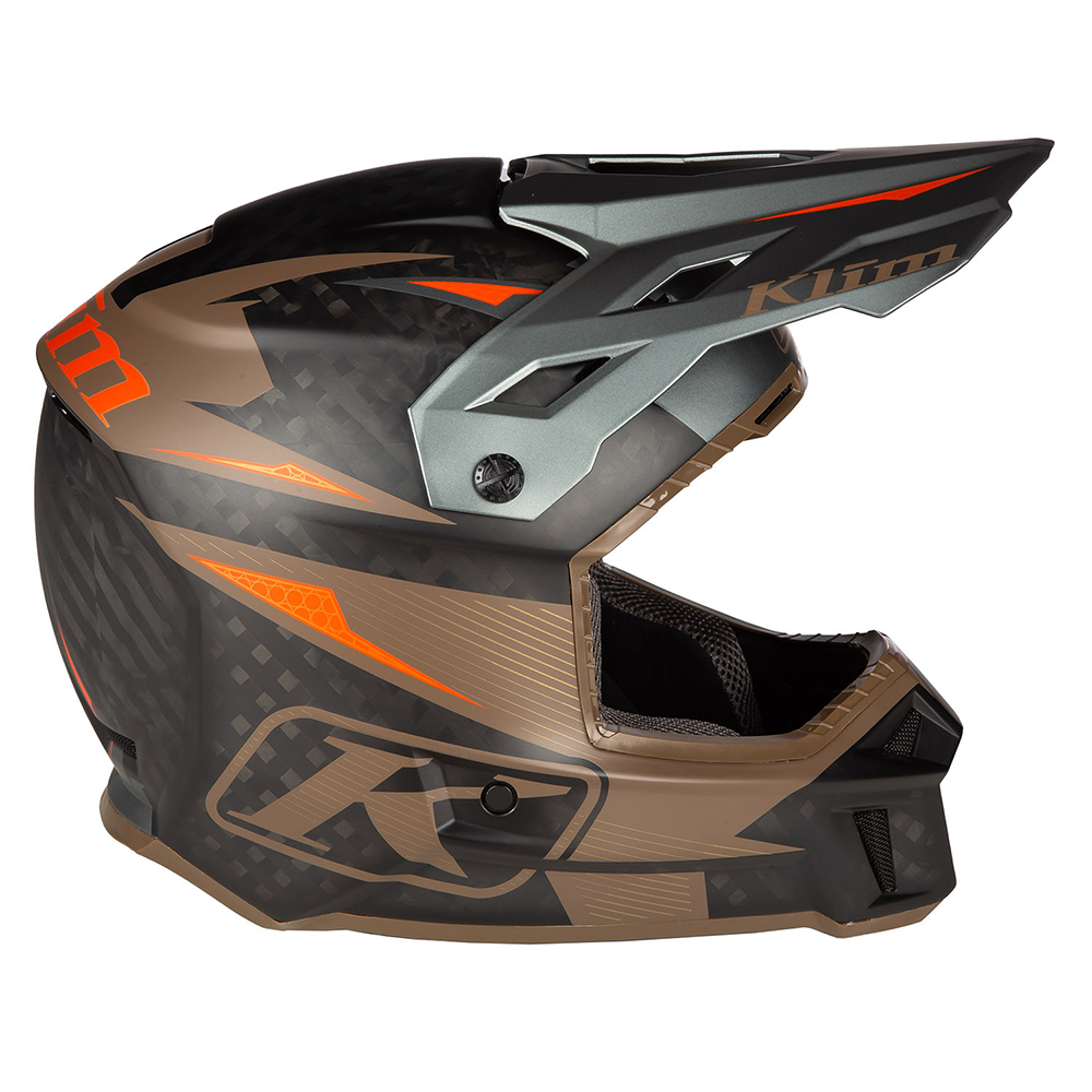 cayenne motorcycle helmets Klim F3 Carbon Pro Off-Road Tilt Helmet Gloss Asphalt/Monument / Medium
