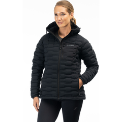 [Color:::Black] Klim Women's Luna Stretch Down Hooded Jacket