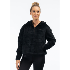 [Color:::Black] Klim Women's Cascade 1/4 Crop Hoodie