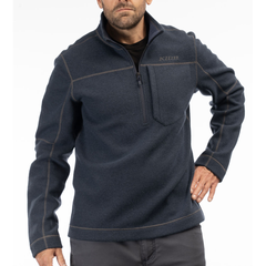 [Color:::Dress Blues Heather] Klim Bighorn Canyon Wool Fleece Shirt 1/4 Zip