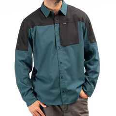 [Color:::Dark Sea - Black] Klim Phelps Midweight Stretch Flannel Shirt