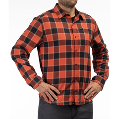 [Color:::Chili Pepper - Black] Klim Cottonwood Midweight Flannel Shirt