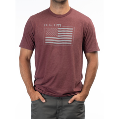 [Color:::Maroon Frost - Monument] Klim Patriot Klim Flag Tri-Blend Tee
