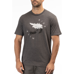 [Color:::Heathered Charcoal - Monument] Klim Ride Tri-Blend Tee