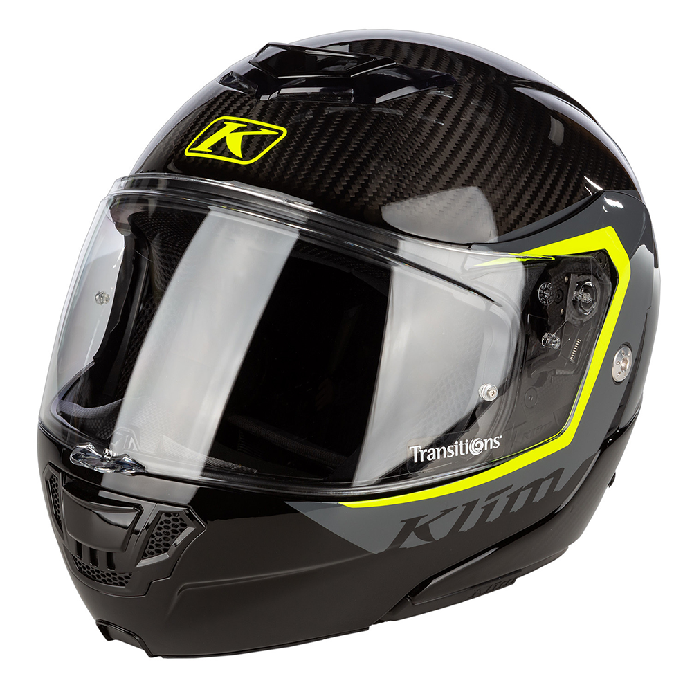 [Color:::Stark Asphalt Hi Vis] KLIM TK1200 Karbon Modular Helmet ECE/DOT