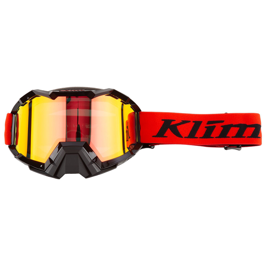 Klim Viper Snow Goggle Emblem Fiery Red With Black Light Smoke Red Mirror Lens