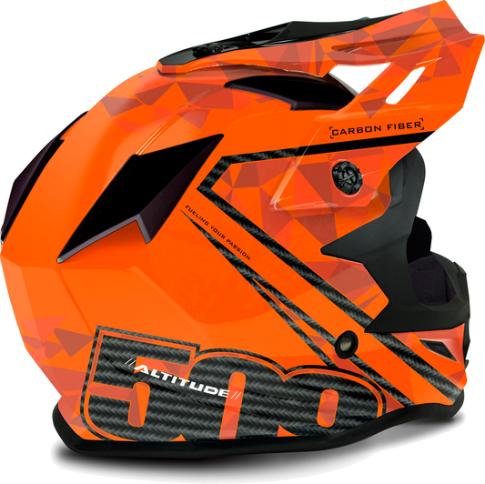 509 Altitude Carbon Fiber Helmet- Orange Back View