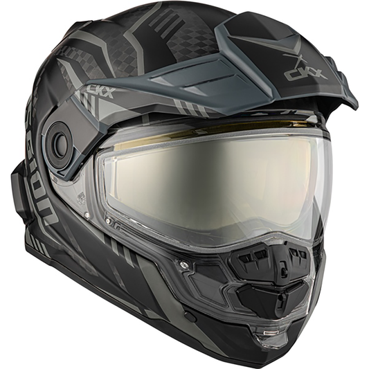 CKX Mission AMS Carbon Dual Sport Code Helmet w/ Double Shield Matte Olive